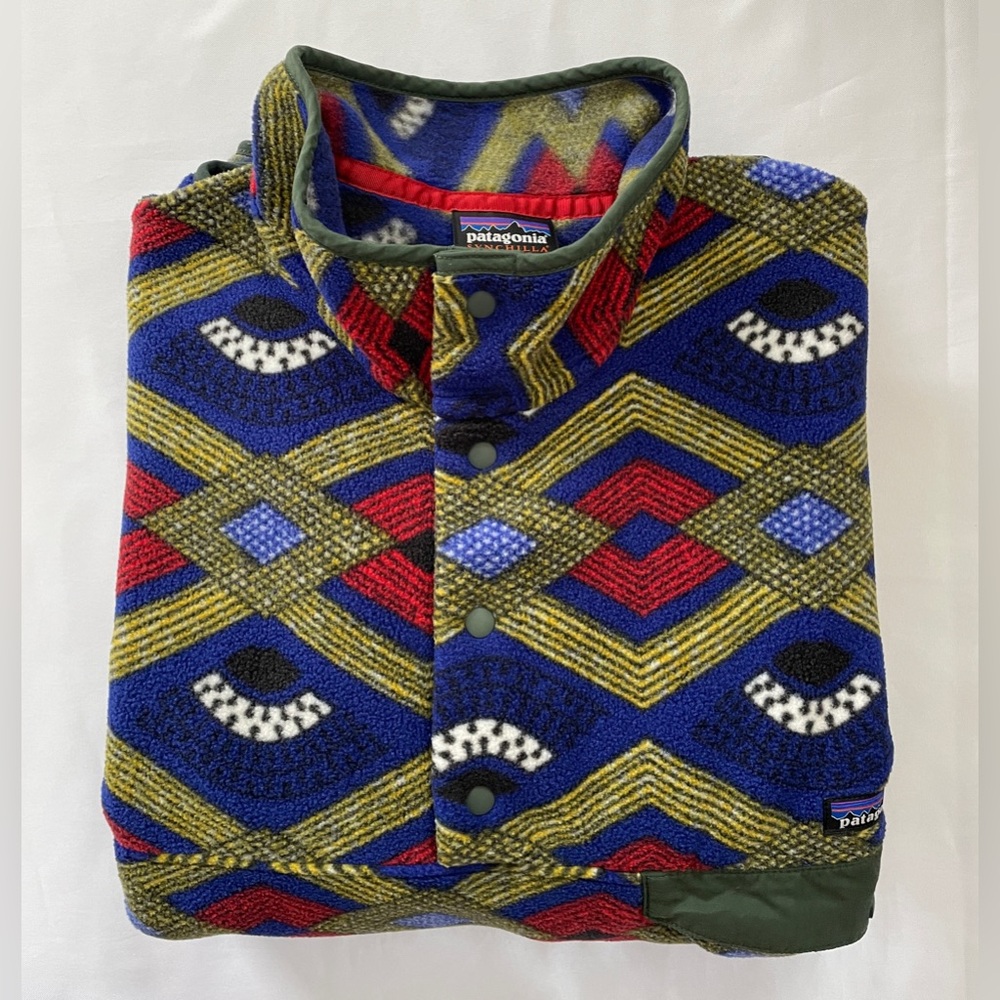Patagonia Synchilla Snap-T Pullover Women's Size XXL Slowfoot Cobalt Blue